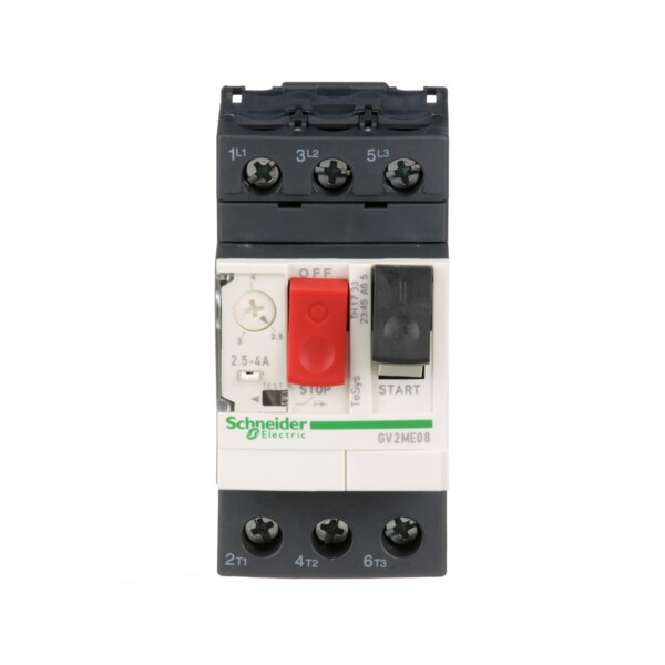 Disjoncteur moteur 2,5 à 4A Schneider Gv2Me08 3P 3d Déclencheur Magnétothermique - Schneider Electric - GV2ME08