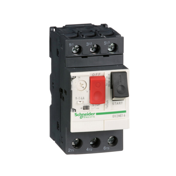 Disjoncteur moteur 9 à 14A Schneider Gv2Me16 3P 3d déclencheur magnétothermique - Schneider Electric - GV2ME16