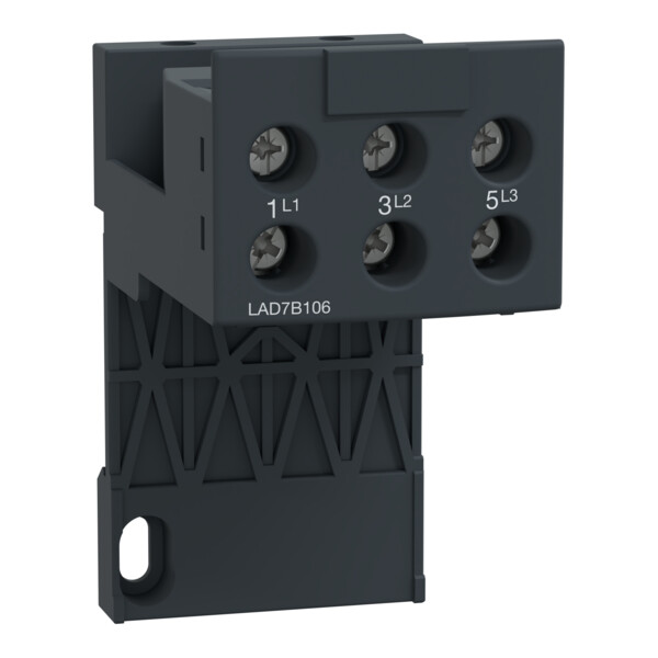 Bornier pour profilé 35mm Schneider TeSys LAD7 pour LRD01.35 et LR3D01..D35 - Schneider Electric - LAD7B106