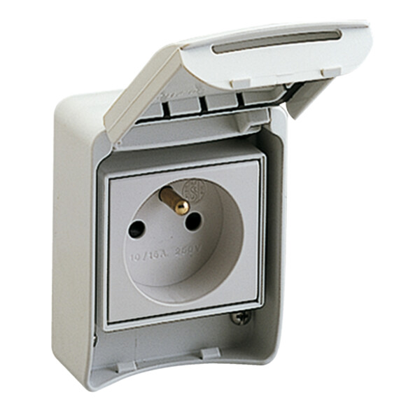 Prise de courant FR 2P+T PratiKa - 10/16A 250V - Schneider Electric - 81140