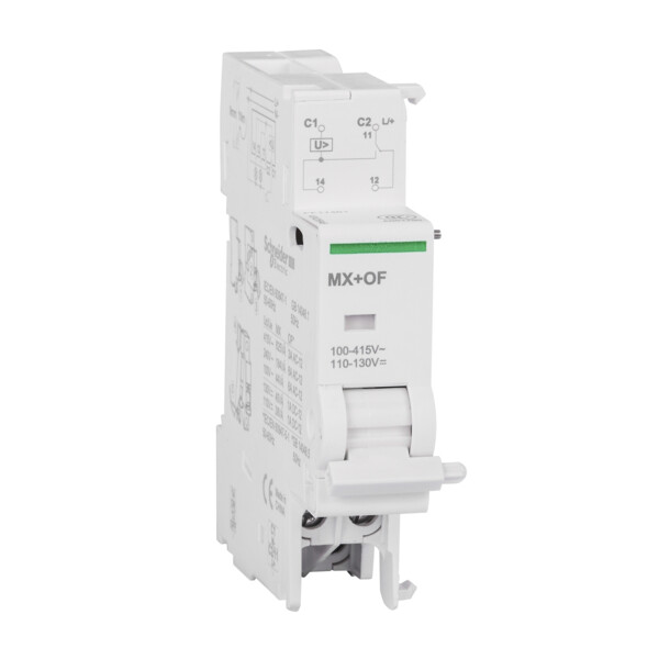 Déclencheur Voltmétrique MX avec Contact OF 110 à 415 Vca C120 DT40 C60 Schneider - Schneider Electric - A9N26946