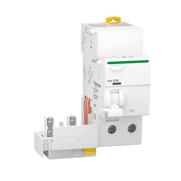 Bloc différentiel Schneider Acti9 Vigi iC60 2 pôles 40A type AC 300mA 230/400V  - Schneider Electric - A9Q14240