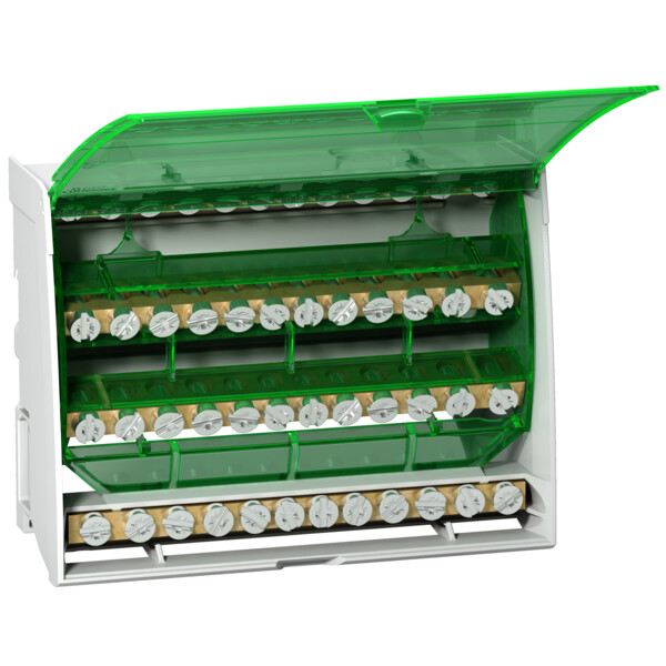 Répartiteur Étagé Tétrapolaire Blanc Linergy DS Schneider Electric - 4x12 Trous 125A - Schneider Electric - LGY412548