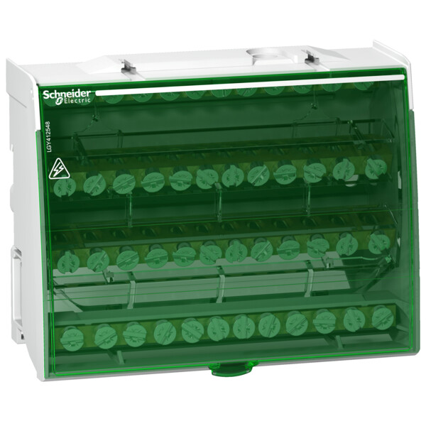 Répartiteur Étagé Tétrapolaire Blanc Linergy DS Schneider Electric - 4x12 Trous 125A - Schneider Electric - LGY412548