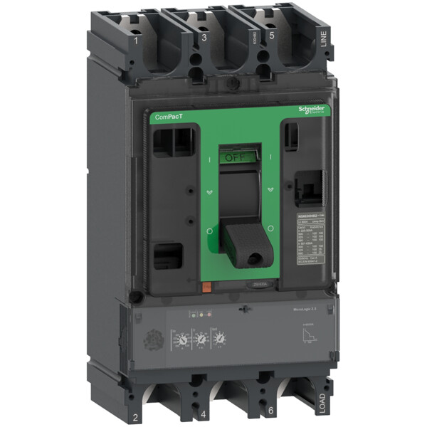 Disjoncteur avec Déclencheur MicroLogic 2.3 400 A 3P 3D 70 kA Montage Fixe ComPacT NSX400H Schneider - Schneider Electric - C40H32D400