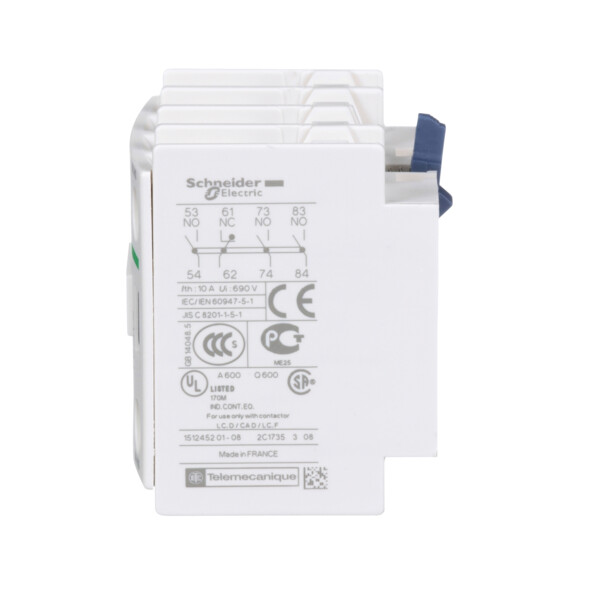 Schneider Electric Bloc de contacts auxiliaires Tesys 3 F Plus 1 O Bornes à Vis étriers - Schneider Electric - LADN31