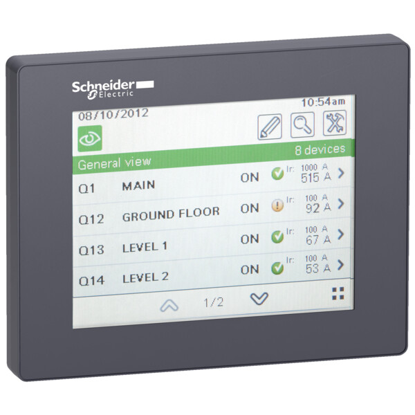 Compact afficheur tableau fdm128 multi-équipements, disjoncteurs et smartlink - Schneider Electric - LV434128