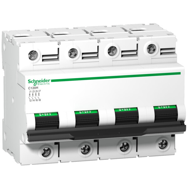 Disjoncteur 4P 125A Schneider Acti 9 C120 Courbe C 15kA - Schneider Electric - A9N18481