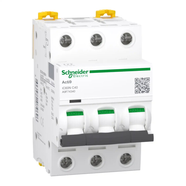 Acti9, iC60N disjoncteur 3P 40A courbe C - Schneider Electric - A9F74340