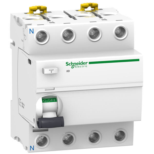 Interrupteur différentiel 4P 40A Schneider Acti9 iiD 30mA Type AC - Schneider Electric - A9R11440