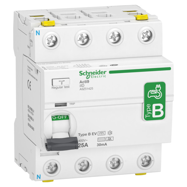 Interrupteur différentiel Acti9 iid 4p 25a 30ma b ev rccb - Schneider Electric - A9Z51425