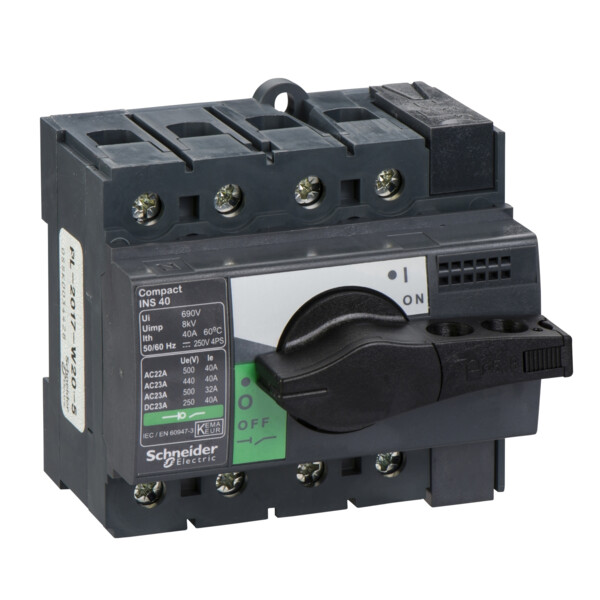 Schneider Electric Interrupteur sectionneur Interpact Ins40 - 4P - 40A - Schneider Electric - 28901