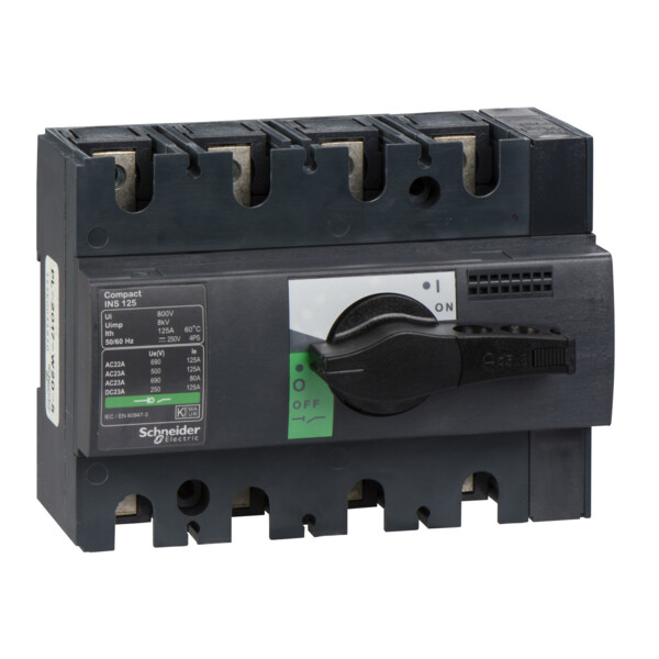 Interrupteur sectionneur Interpact Ins125 4P 125 A Schneider Electric - Schneider Electric - 28911