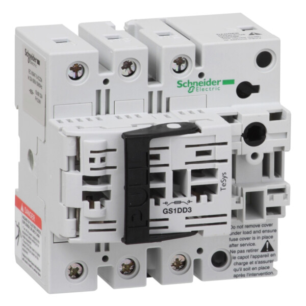 Bloc de Base Interrupteur sectionneur Fusible Gs1 3P 3 F Nfc 32 A - Schneider Electric - GS1DD3