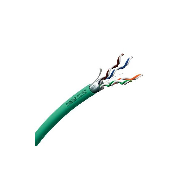 Actassi - câble cl-c - cat6 f/utp - 2x4paires - 250mhz - vert - euroclasse d - Schneider Electric - VDICD136228