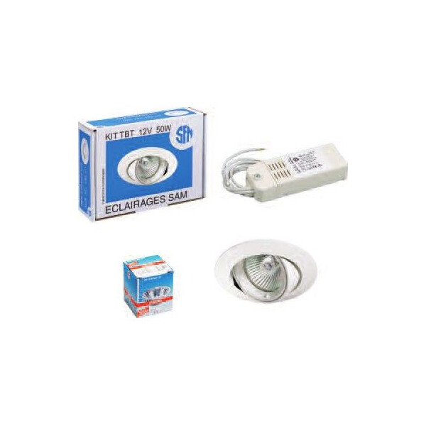Kit Encastrable TBT électronique blanc orientable KIT SAM RO 50 - SFN - SFN - 71561002