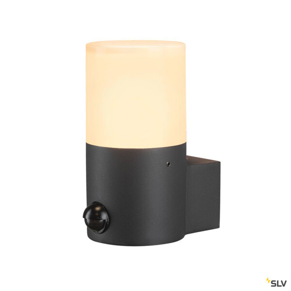 Grafit, applique extérieure, rond, anthracite, e27, 11w max, ip44, détecteur de mouvements - SLV - 1006179