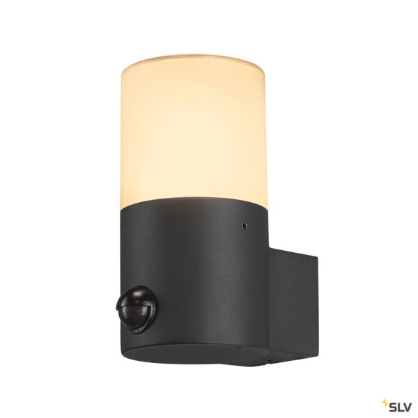 Grafit, applique extérieure, rond, anthracite, e27, 11w max, ip44, détecteur de mouvements - SLV - 1006179