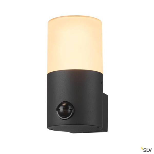 Grafit, applique extérieure, rond, anthracite, e27, 11w max, ip44, détecteur de mouvements - SLV - 1006179