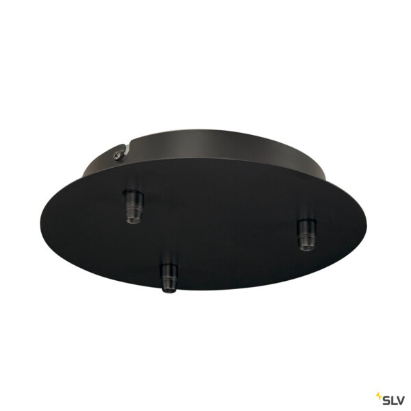 Fitu 3. patère 3 passe-fils. rond. noir - SLV - 132610