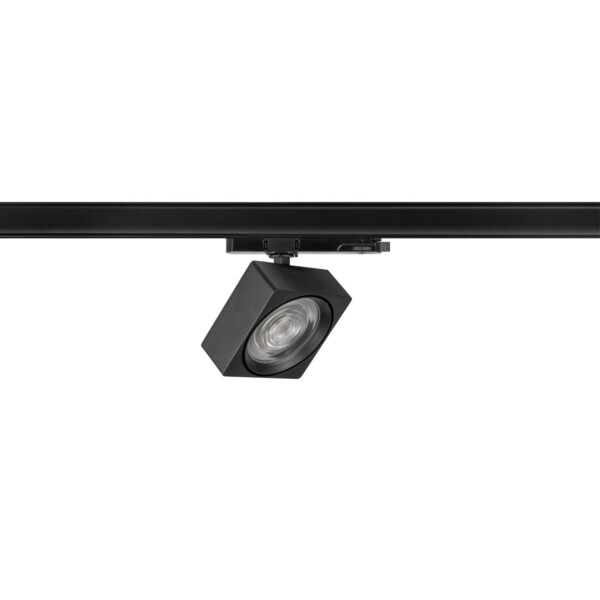 EURO CUBE 2 L, spot rail 3 allumages, carré, noir, LED, 21W, 4000K, PHASE - SLV - 1010851