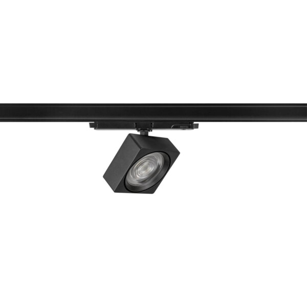 EURO CUBE 2 L, spot rail 3 allumages, carré, noir, LED, 21W, 3000K, DALI 2 - SLV - 1010854