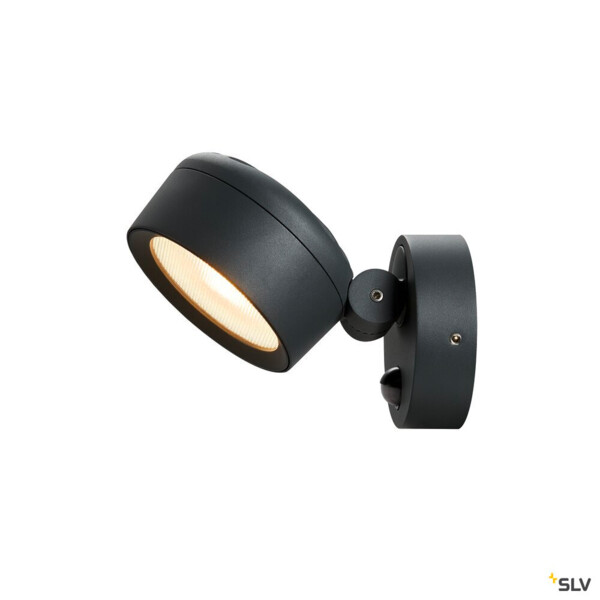 Eskina spot sensor, applique et plafonnier extérieur, anthracite, led, 14,5w, 3000k/4000k, ip54, détecteur de mouvements, variable triac - SLV - 1002904