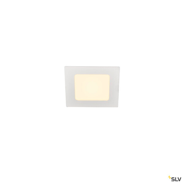 Senser 12, encastré de plafond intérieur, carré, blanc mat, led, 6w, 3000k - SLV - 1003011