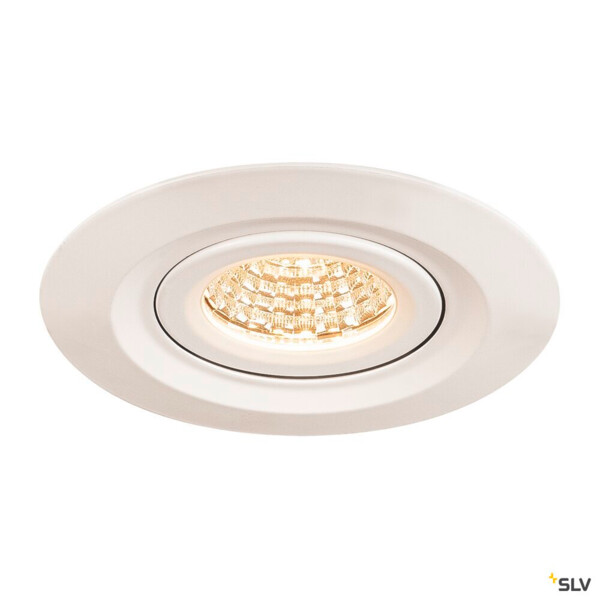 Kini, encastré de plafond extérieur, blanc, led, 12w, 3000k, ip65, variable triac - SLV - 1000833