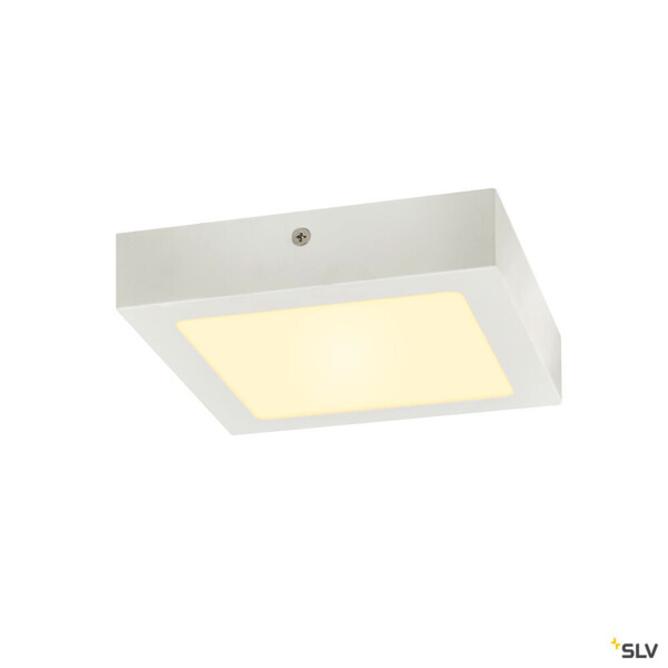 Senser 18, applique et plafonnier intérieur, carré, blanc mat, led, 12w, 3000k, variable triac - SLV - 1003018