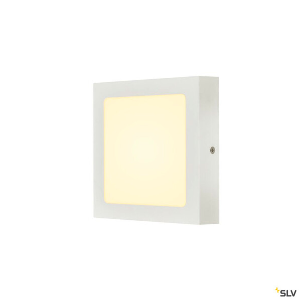 Senser 18, applique et plafonnier intérieur, carré, blanc mat, led, 12w, 3000k, variable triac - SLV - 1003018