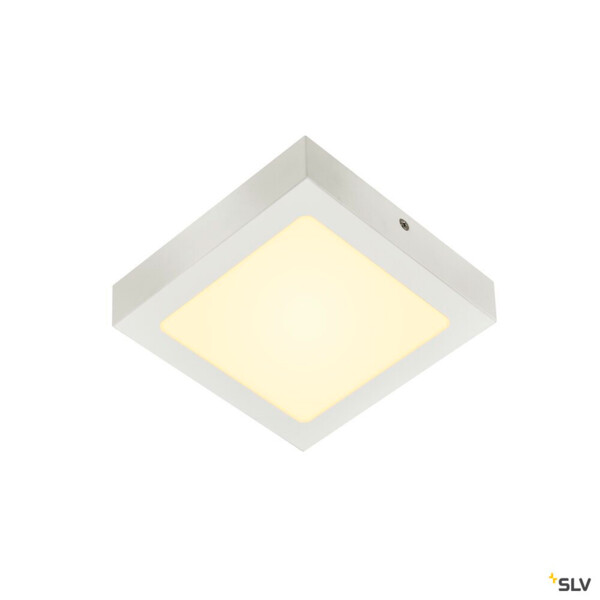 Senser 18, applique et plafonnier intérieur, carré, blanc mat, led, 12w, 3000k, variable triac - SLV - 1003018