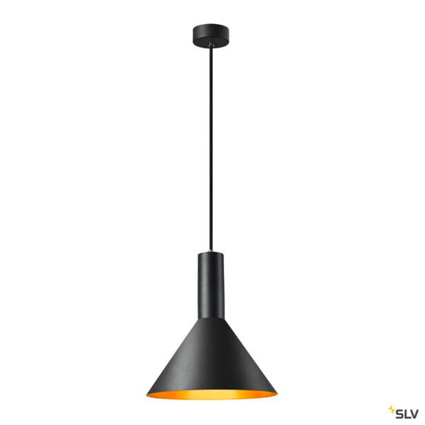 Phelia, suspension intérieure, ø 27,5 cm, noir/doré, e27, 23w max - SLV - 1002949