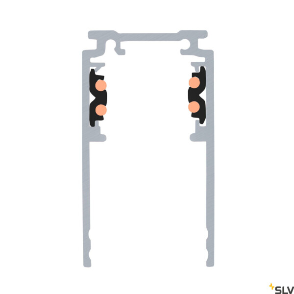 48v track, rail en saillie profond 3m, noir, dali - SLV - 1006553