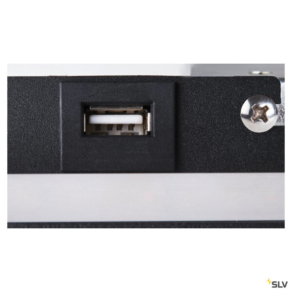 Somnila spot, applique intérieure, liseuse, version gauche, noir, led, 13w, 3000k, avec port usb - SLV - 1003455