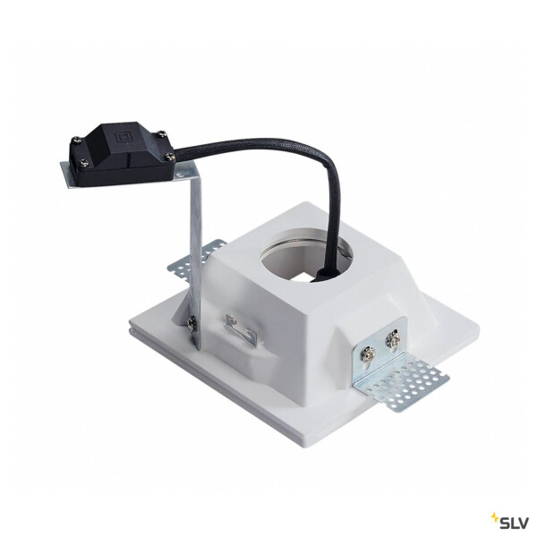 Spot encastré GU10 Slv PLASTRA 35W en plâtre carré blanc pour plafond intérieur - SLV - 148071
