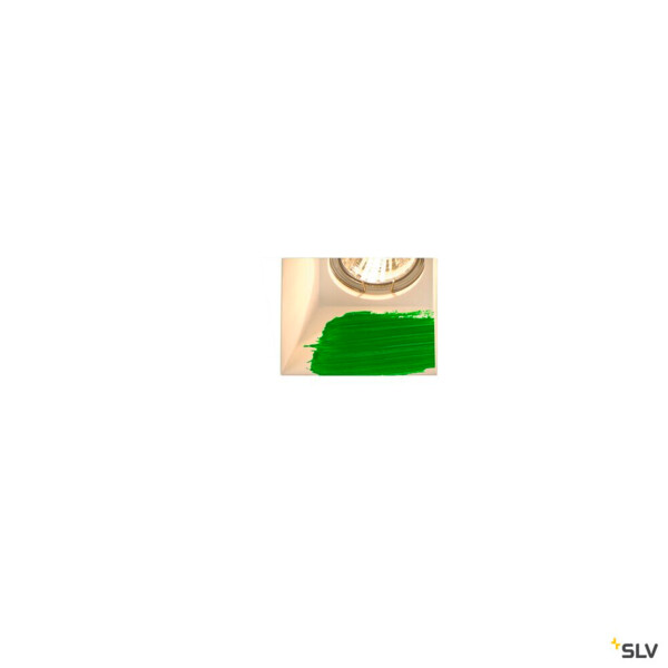 Spot encastré GU10 Slv PLASTRA 35W en plâtre carré blanc pour plafond intérieur - SLV - 148071