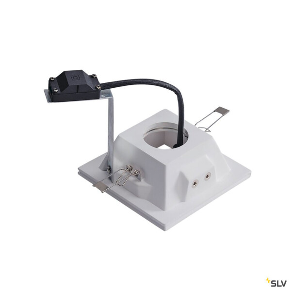 Spot encastré GU10 Slv PLASTRA 35W en plâtre carré blanc pour plafond intérieur - SLV - 148071