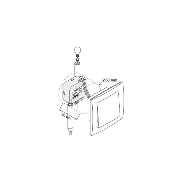 Micro-récepteur sans fil pour éclairage Somfy RTS jusqu'à 12 émetteurs - Somfy - 2401161