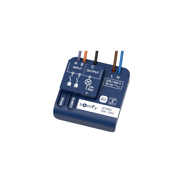 Récepteur radio pour éclairage Somfy Izymo Micro-récepteur on/off IO - Somfy - 1822649