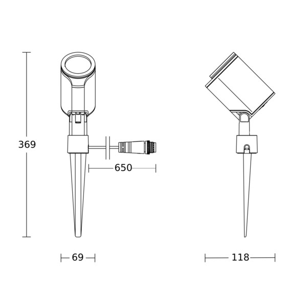 Spot garden sc 24v avec détecteur de mouvement & bluetooth - Steinel - 089344