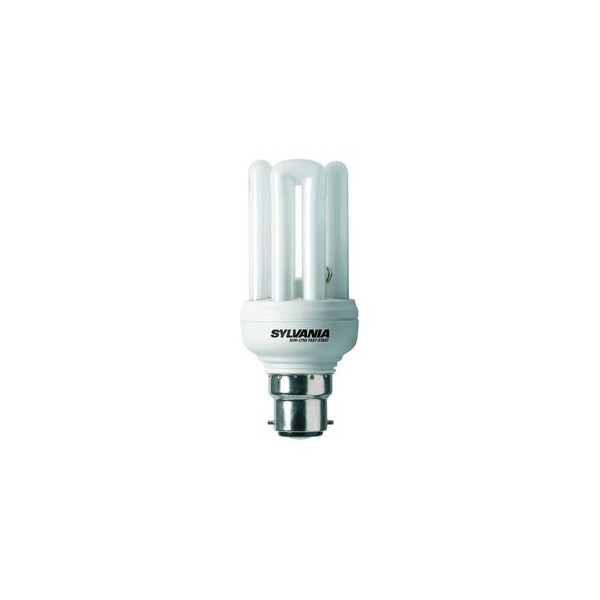Ampoule fluocompacte B22 Sylvania Mini-Lynx Fast-Start 8W 827 2700K 470lm - Sylvania - 0031147