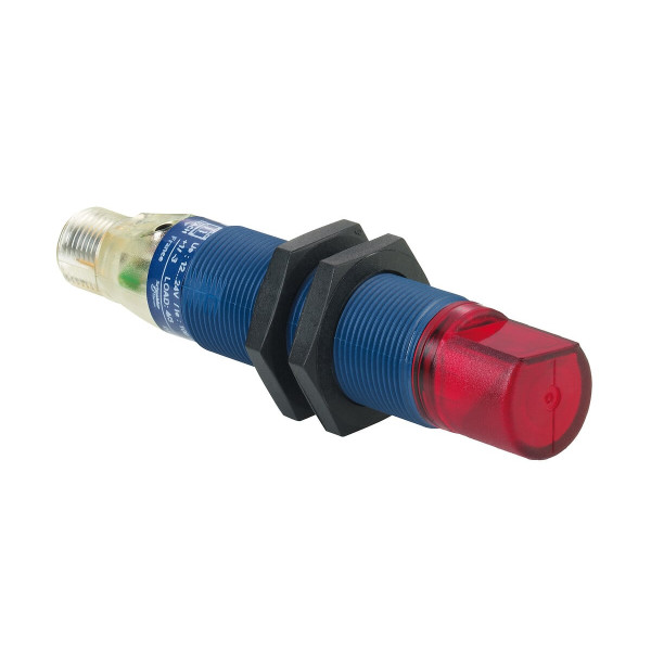 CELL PHOTOELEC CYL PLAST MAT TRANS 1224V AXIAL DC NPN NONC CONNECT M12 - Telemecanique Sensors - XUBTANSWM12