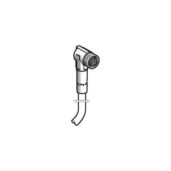 connecteur précâblé femelle, M8, 4 broches, angle droit câble 5 m - Telemecanique Sensors - XZCP1041L5