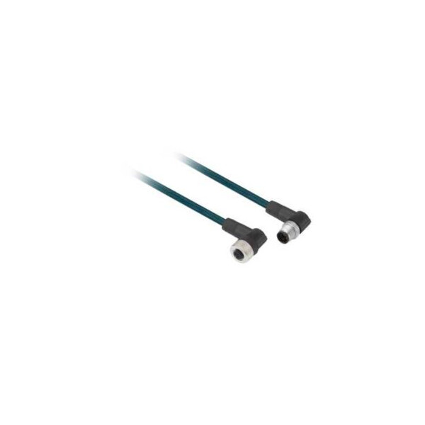 Rallonge M12 Droit Male M12 Coude Femell 4 Contacts Ip67 Cable Pur 5m - Telemecanique Sensors - XZCR1512041C5