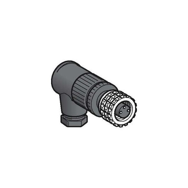connecteur nu femelle, M8, 3 broches, angle droit presseétoupe M9,5 x 1 - Telemecanique Sensors - XZCC8FCM30V