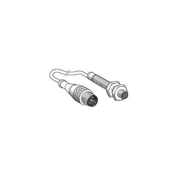 détecteur inductif XS5 cylindrique M8 Sn 1,5 mm connecteur M12 déporté - Telemecanique Sensors - XS508B1CAL08M12