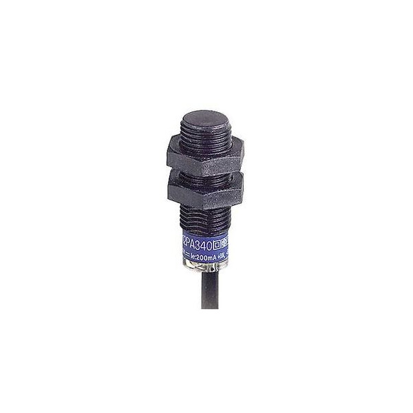 détecteur inductif XS4 cylindrique M12 Sn 4 mm câble 2m - Telemecanique Sensors - XS4P12PA340