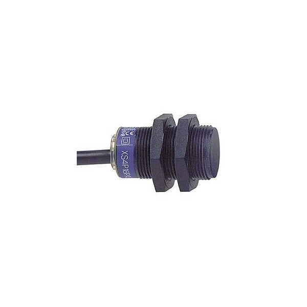 détecteur inductif XS4 cylindrique M18 Sn 8 mm câble 2m - Telemecanique Sensors - XS4P18NA340