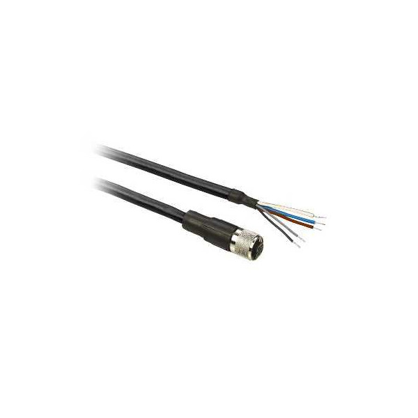 Prolongateurm12 femelle 5 p 2m pur droit - Telemecanique Sensors - XZCP11V12L2